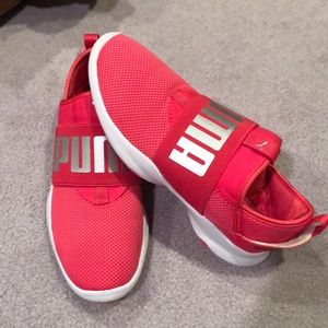 Pink puma sneakers